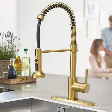 Aquacúbico Hot Selling Brass Cupc certificado certificado Down Spring Gold Single Many Faucet